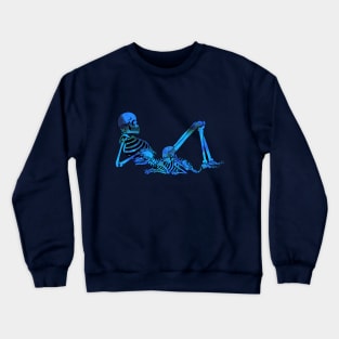 Feeling Blue: Skeleton and Dog Crewneck Sweatshirt